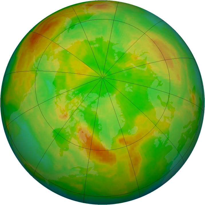 Arctic ozone map for 31 May 2002